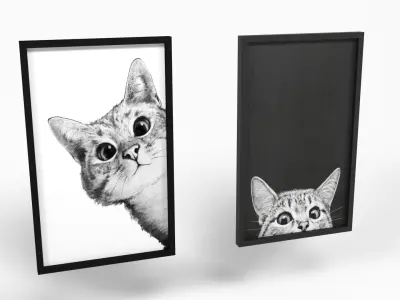 Cats pack Low-poly 3D model