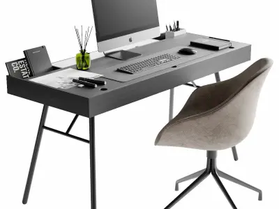 Office Set 3D Model Collection