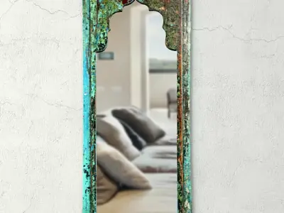 Vintage Wood Moorish Mirror 3D model