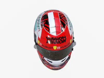 Leclerc helmet 2020 Low-poly 3D model
