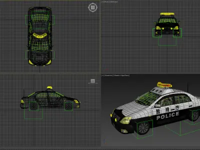 Japan Police Vehicle Unity ready Low-poly 3D model