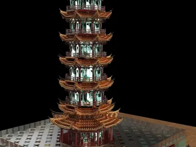 Chinese tower   3D model