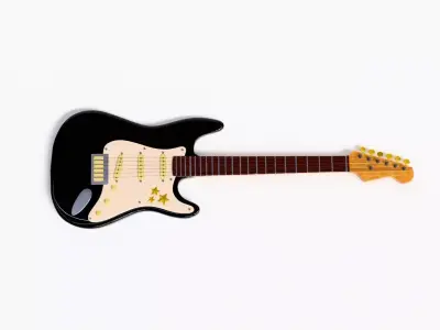 Fender Stratocaster Electric Guitar 3D model 3D model