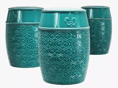 New pacific direct spear ceramic garden stool 3D model