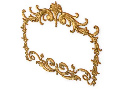 Plaster decorative frame ornament 26 3D model