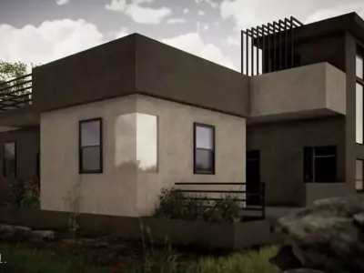 Architect modern house Free 3D model
