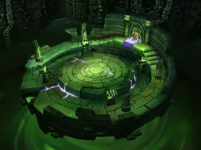 Game Low Mode - Sleeping Beauty Castle 02 3D model