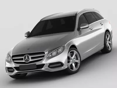 Mercedes C Class estate 2014 avantgarde 3D model