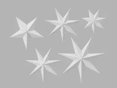 IKEA Strala Paper Stars 3D model