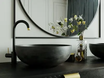 Vanity unit with decor by Maisons du Monde 3D model