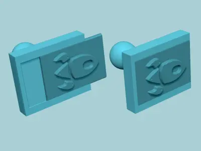 Stamp 20 - Rocket - Fondant Decoration Maker Toy 3D print model