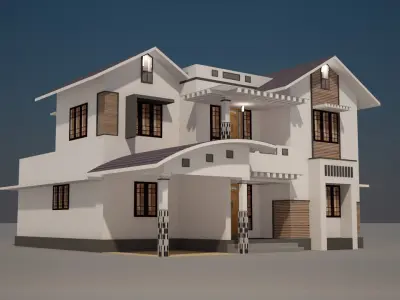 free house home architexure exterior  Free 3D model