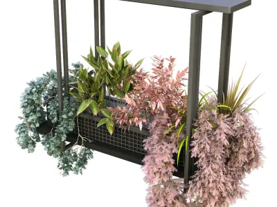 indoor metal plant box set 196 3D model