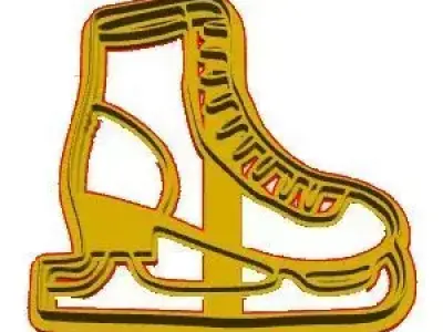 Ice skates cookie cutters 3D model