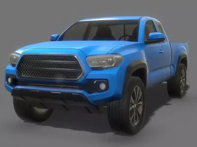 Pick-up Truck Game Ready Low-poly 3D model