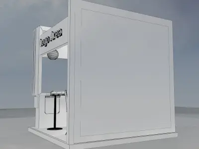 Booth Exhibition Stand a214 3D model