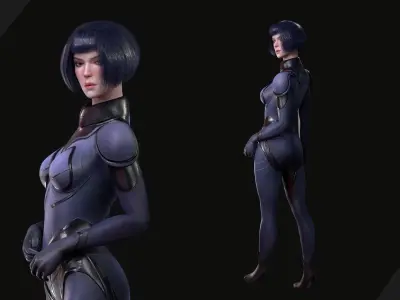 Spy Girl - Game Ready  Low-poly 3D model