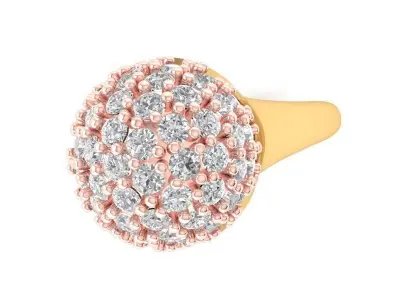 Luxury Dome Pave Diamond Ring for Women 354 3D print model