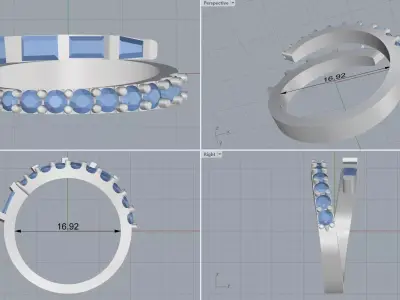 ring woman  3D print model 77