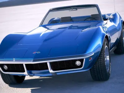Chevrolet Corvette c3 Convertible CG 1969  3D model