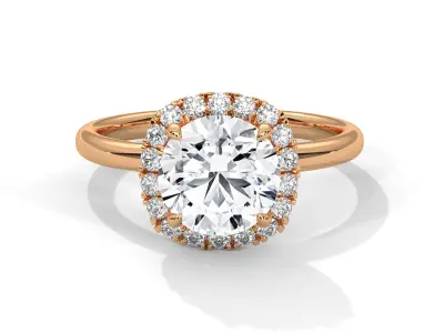 solitaire ring with detail images and 360 render videos 85 3D print model