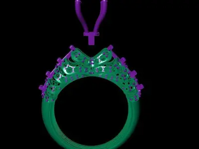 High Jewelry Luxury Diamond Ring  3D print model