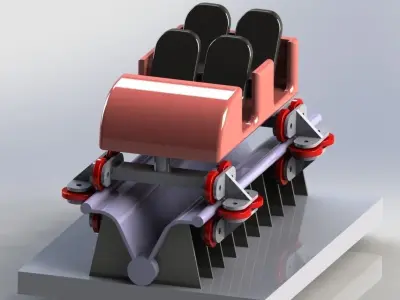 Roller coastor car Free 3D model