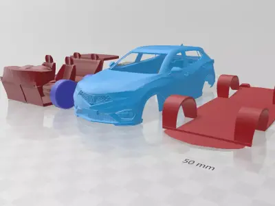 Acura CDX 2016 - Separate Parts STL Model 3D print model