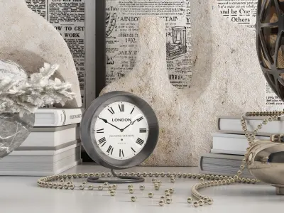 Decorative set 12 Low-poly 3D model