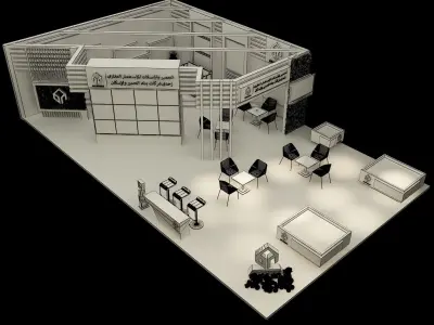 Booth Exhibition Stand a284 3D model