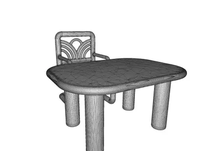 Fabulous Kids Dining Table Set 3D model