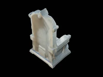 Crypt Stone Throne VR 3D model