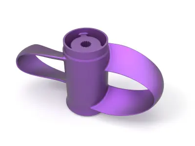 Toroidal boat propeller - 2 blades 3D print model