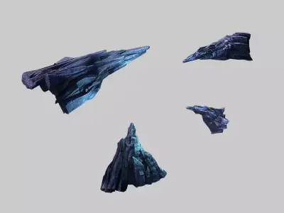 Stone Snowfield Concealed - Secret Road Block 01 3D model