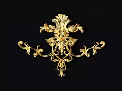 Central decor ornament for furniture 3D model 665