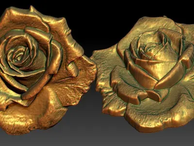 19 Rose CNC Relief Model 3D print model