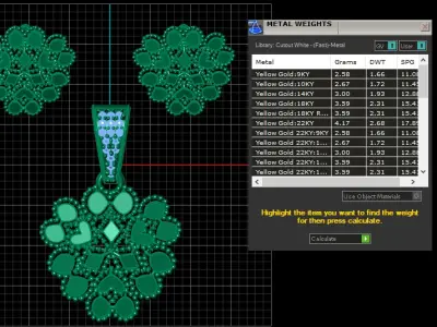 FANCY ANTIQUE GOLD LOCKET SET  3D PRINTABLE MODEL  3D print model
