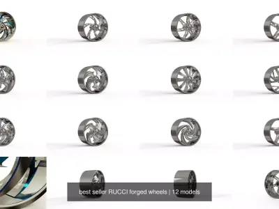 best seller RUCCI forged wheels 3D Model Pack
