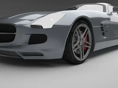 Mercedes sls amg 2011 Low-poly 3D model