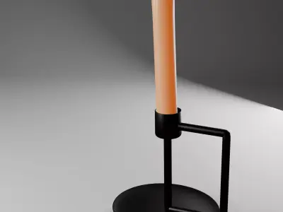 Minimalist Candlestick 3D Model   Low-poly 3D model