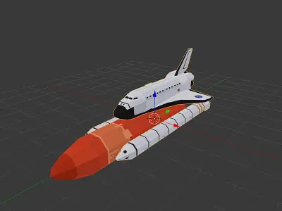 Space Shuttle Low Poly Low-poly 3D model