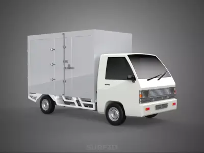 PARCEL COURIER LETTER CARRIER CARGO BOX TRUCK CAR CONTAINER UTE 3D model