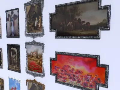 Marble Picture Frames Low-poly 3D model