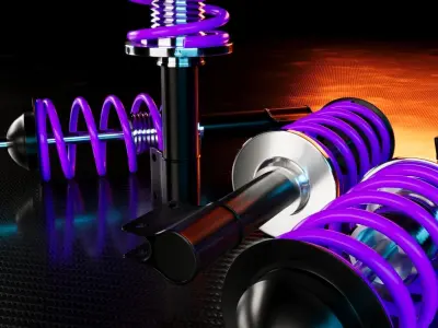 Suspension Coilover Macaulay 3D model