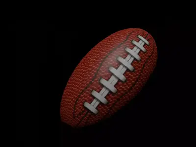 Amerikan futbol topu Low-poly 3D model