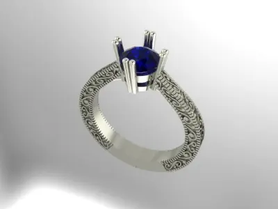 DESIGNER ENGAGEMENT RING 3D print model