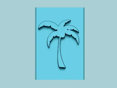 Stamp 32 - Palm Tree - Fondant Decoration Maker Toy 3D print model