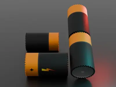 Battery Modular Low-poly 3D model