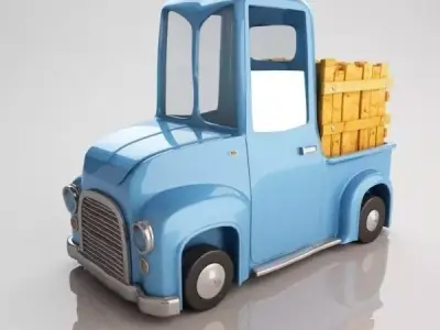 Truck cartoon 3D model