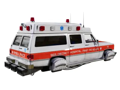 GMC Suburban Sci-Fi Ambulance 3D model